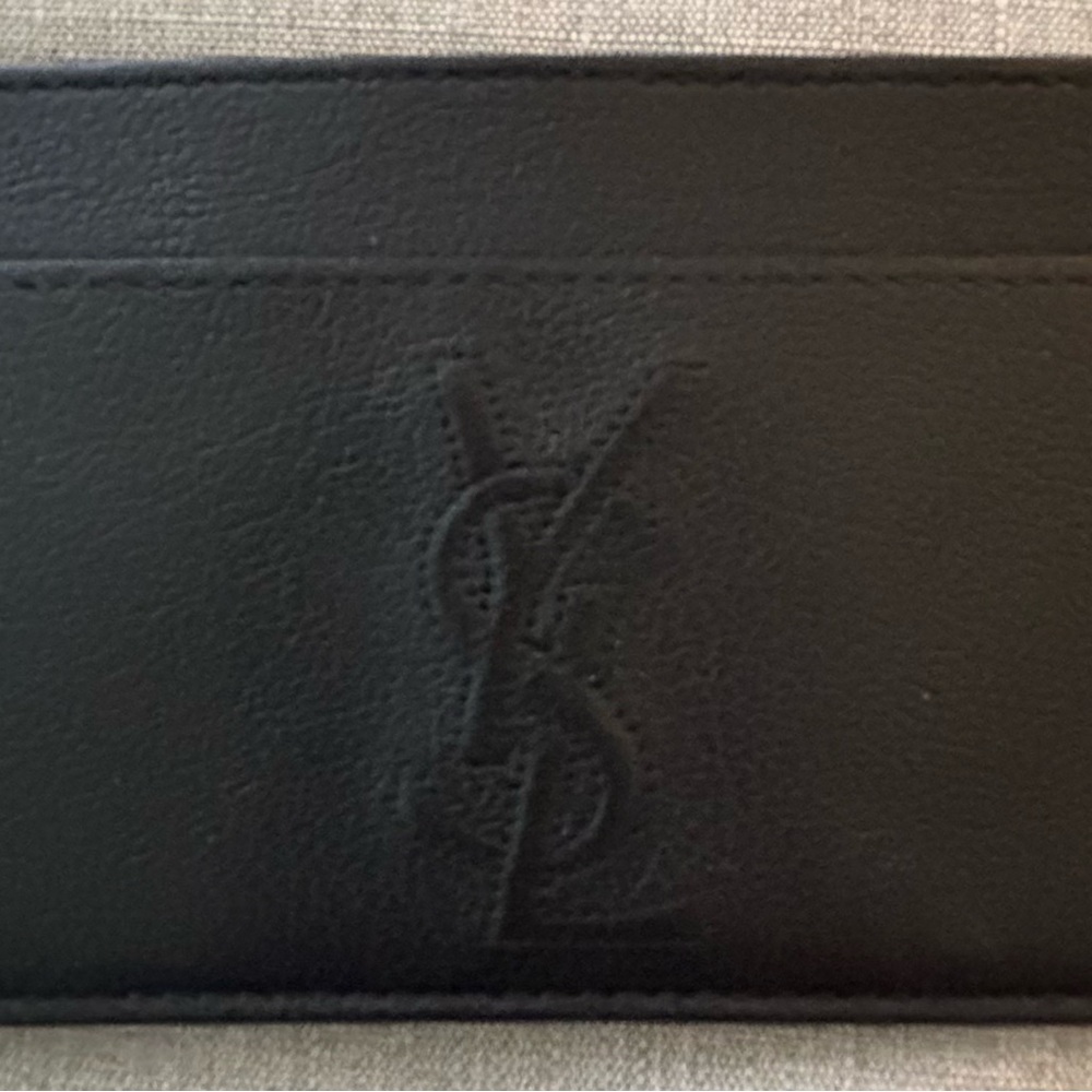 Yves Saint Laurent Black Leather Card Holder